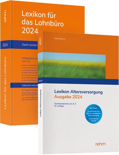 Buchpaket Lexikon für das Lohnbüro und Lexikon Altersversorgung 2024, m. 1 Buch, m. 1 Buch