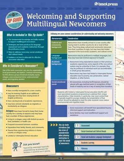 Tesol Zip Guide: Welcoming and Supporting Multilingual Newcomers