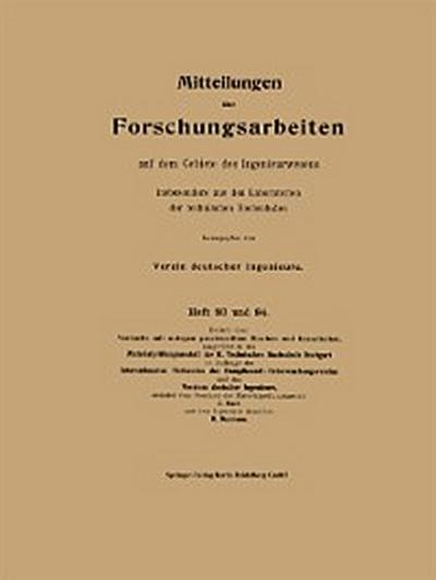 Mitteilungen über Forschungsarbeiten auf dem Gebiete des Ingenieurwesens