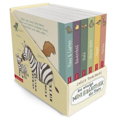 Die winzige Mini-Bibliothek der Tiere: 6 Mini-Pappbilderbücher im Schuber (Die Mini-Bibliothek der Wörter)