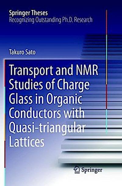 Transport and NMR Studies of Charge Glass in Organic Conductors with Quasi-triangular Lattices