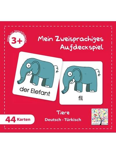 Mein Zweisprachiges Aufdeckspiel, Tiere, Türkisch (Kinderspiel)