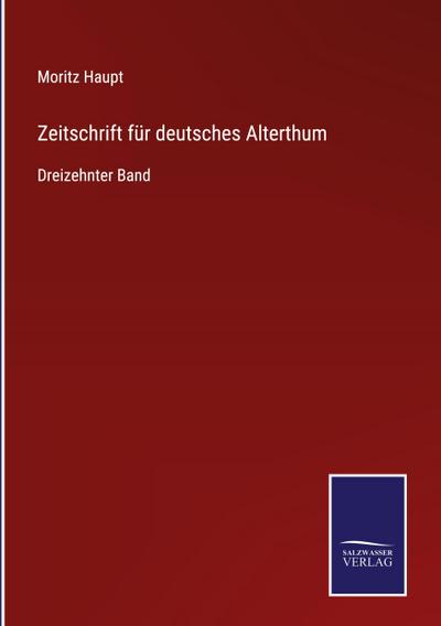 Zeitschrift für deutsches Alterthum