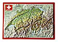 Reliefpostkarte Schweiz