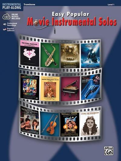 Easy Popular Movie Instrumental Solos, w. Audio-CD, for Trombone