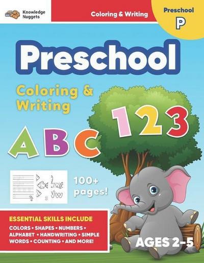 Jumbo ABC’s & 123 Preschool Coloring Workbook: Ages 2 and up, Colors, Shapes, Numbers, Letters, Learn to Write the Alphabet (Essential Activity Book f