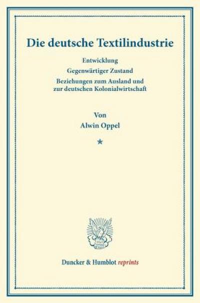 Die deutsche Textilindustrie.