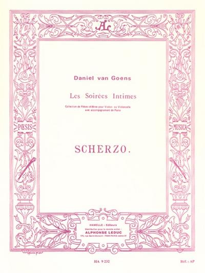 Scherzo op.12pour violon (violoncello, alto) et piano