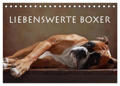 Liebenswerte Boxer (Tischkalender 2026 DIN A5 quer), CALVENDO Monatskalender