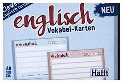 Vokabel-Karten Englisch 100 Stück A8, Standard einzeln