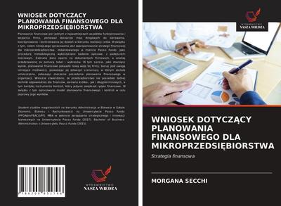 WNIOSEK DOTYCZ¿CY PLANOWANIA FINANSOWEGO DLA MIKROPRZEDSI¿BIORSTWA