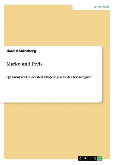 Marke und Preis - Harald Münzberg