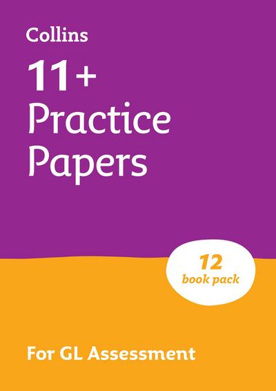 11+ GL English, Maths, Verbal Reasoning and Non-Verbal Reasoning Practice Papers Pack (with 12 Practice Papers books)