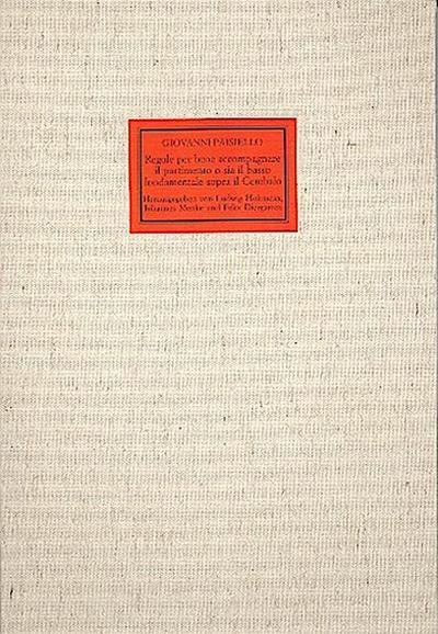Regole per bene accompagnare il partimento o sia il basso fondamentale sopra il Cembalo