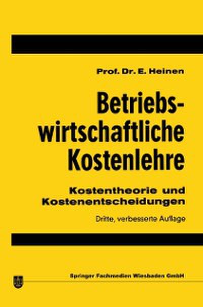 Betriebswirtschaftliche Kostenlehre