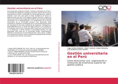 Gestión universitaria en el Perú
