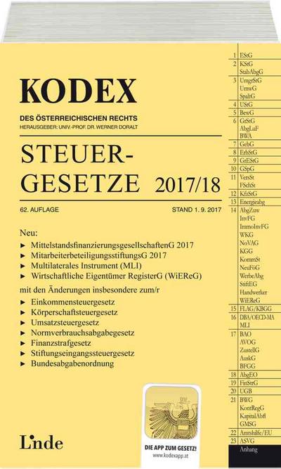 KODEX Steuergesetze 2017/18 (Kodex des Österreichischen Rechts)