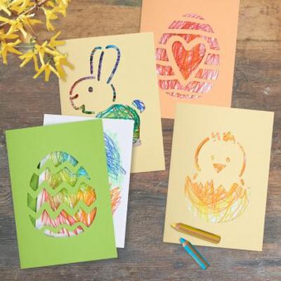 Bastelset - Erstes Malen Kritzelkarten Ostern