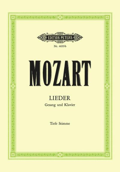 Mozart, W: Selected Songs and Arias for Voice and Piano (Low