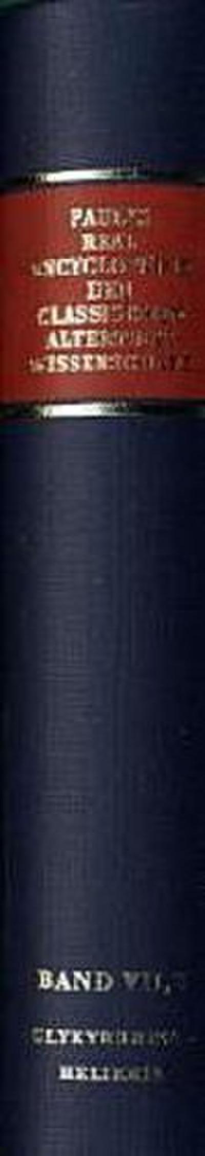 Paulys Realencyclopädie der classischen Altertumswissenschaft Realencyclopädie der classischen Altertumswissenschaft; .. 14.Halbbd.