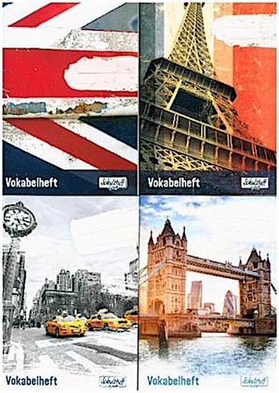 Schulstuff Vokabelheft mini A6 sort.(4), Standard sortiert