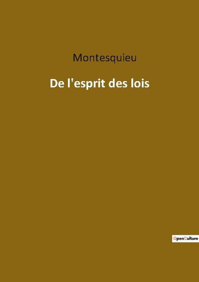 De l’esprit des lois