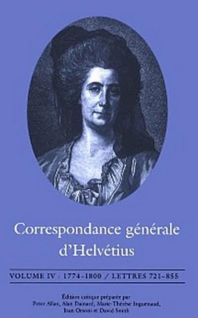 Correspondance générale d’’Helvétius, Volume IV