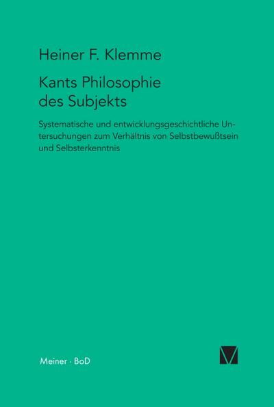 Kants Philosophie des Subjekts