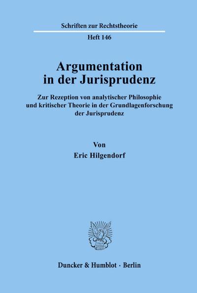 Argumentation in der Jurisprudenz.