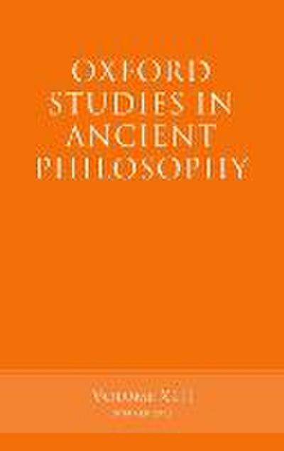 Oxford Studies in Ancient Philosophy
