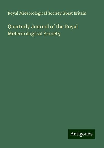 Quarterly Journal of the Royal Meteorological Society