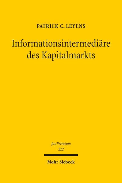 Informationsintermediäre des Kapitalmarkts
