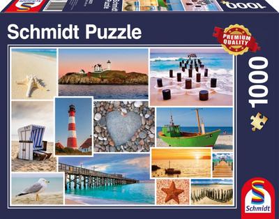 Schmidt Spiele 58221 Am Meer, 1000 Teile Puzzle, bunt