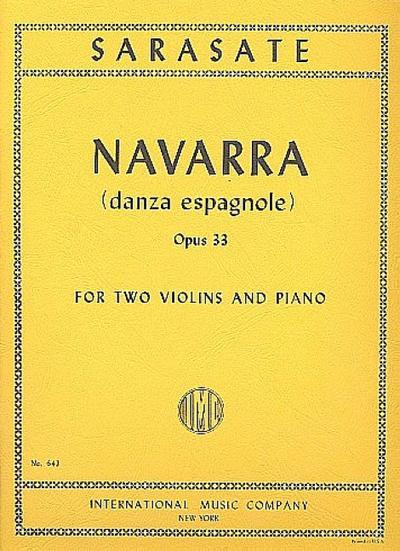 Navarra (danza espagnole) op.33for 2 violins and piano