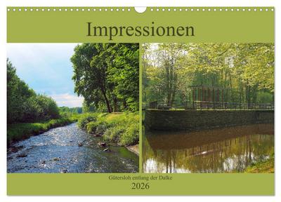 Impressionen - Gütersloh entlang der Dalke (Wandkalender 2026 DIN A3 quer), CALVENDO Monatskalender