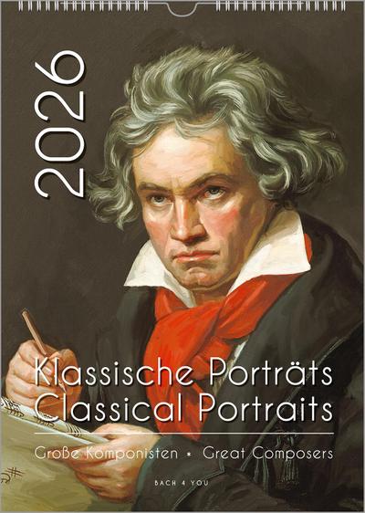 Komponisten-Kalender, ein Musik-Kalender 2026, DIN A3