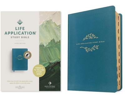 NLT Life Application Study Bible, Third Edition (Leatherlike, Teal Blue, Indexed, Red Letter)