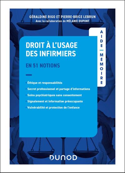 Aide-mémoire - Droit à l’usage des infirmier(ère)s