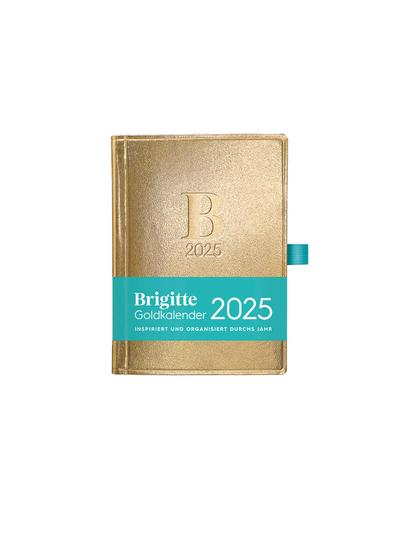 DUMONT - Brigitte Goldkalender 2025 Taschenkalender, 10x14cm, der goldene Klassiker von BRIGITTE, Terminkalender mit Zitaten berühmter Personen, extra Telefonregister und Adressteil zum Herausnehmen