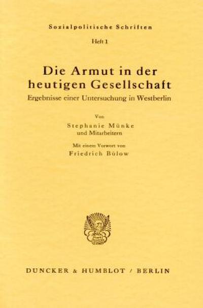 Die Armut in der heutigen Gesellschaft.