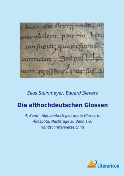 Die althochdeutschen Glossen