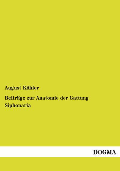 Beiträge zur Anatomie der Gattung Siphonaria