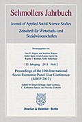 Proceedings of the 10th International Socio-Economic Panel User Conference (SOEP 2012).