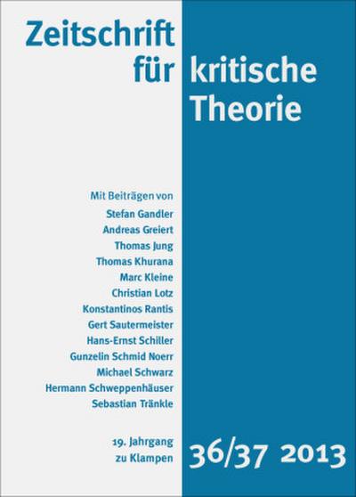 Zeitschrift für kritische Theorie, Heft 36/37