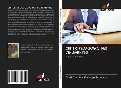 CRITERI PEDAGOGICI PER L’E-LEARNING