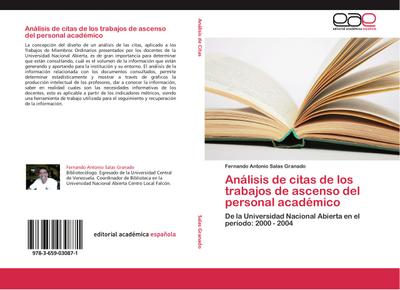 Análisis de citas de los trabajos de ascenso del personal académico - Fernando Antonio Salas Granado