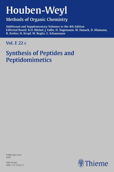 Houben-Weyl Methods of Organic Chemistry Vol. E 22c, 4th Edition Supplement