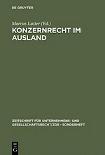 Konzernrecht im Ausland