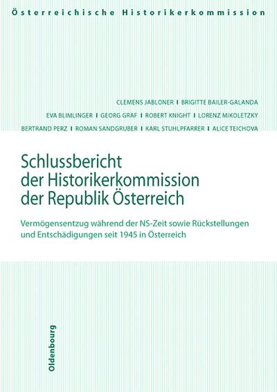 Schlussbericht der Historikerkommisison der Republik Österreich