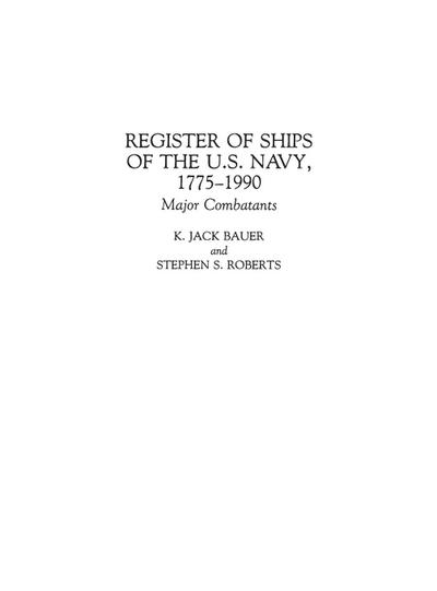 Register of Ships of the U.S. Navy, 1775-1990